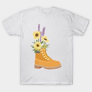 Flower boot sunflower T-Shirt